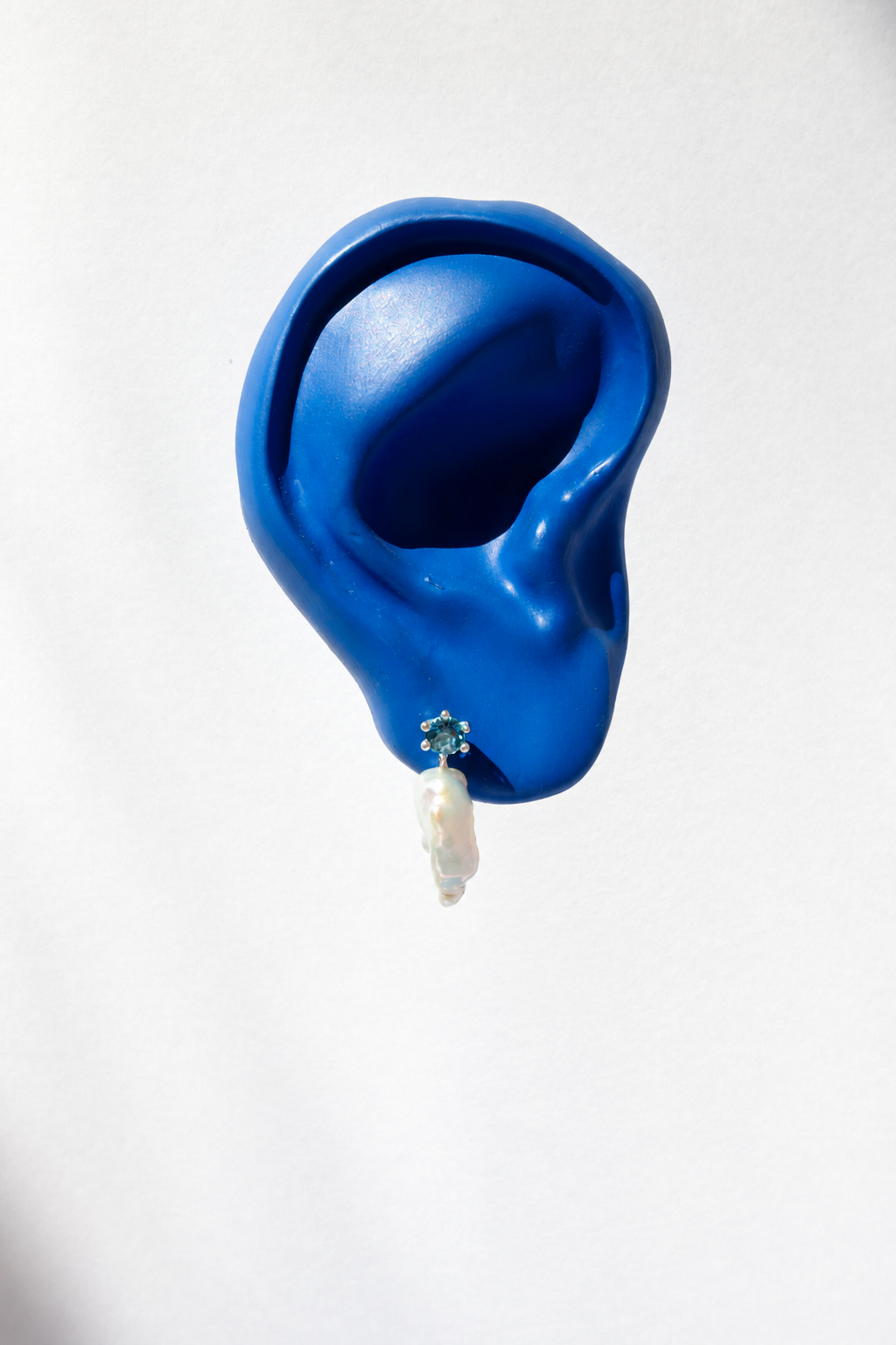 Strange Company Drop Earrings: Pearl + Topaz