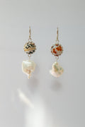 Odd Kin Earrings: Agate + Pearl