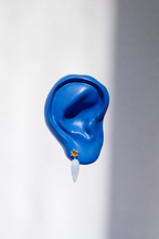 Strange Company Drop Earrings: Citrine + Blue Lace Agate