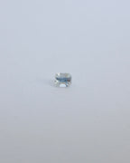 Milky white Ceylon loose sapphire on white background