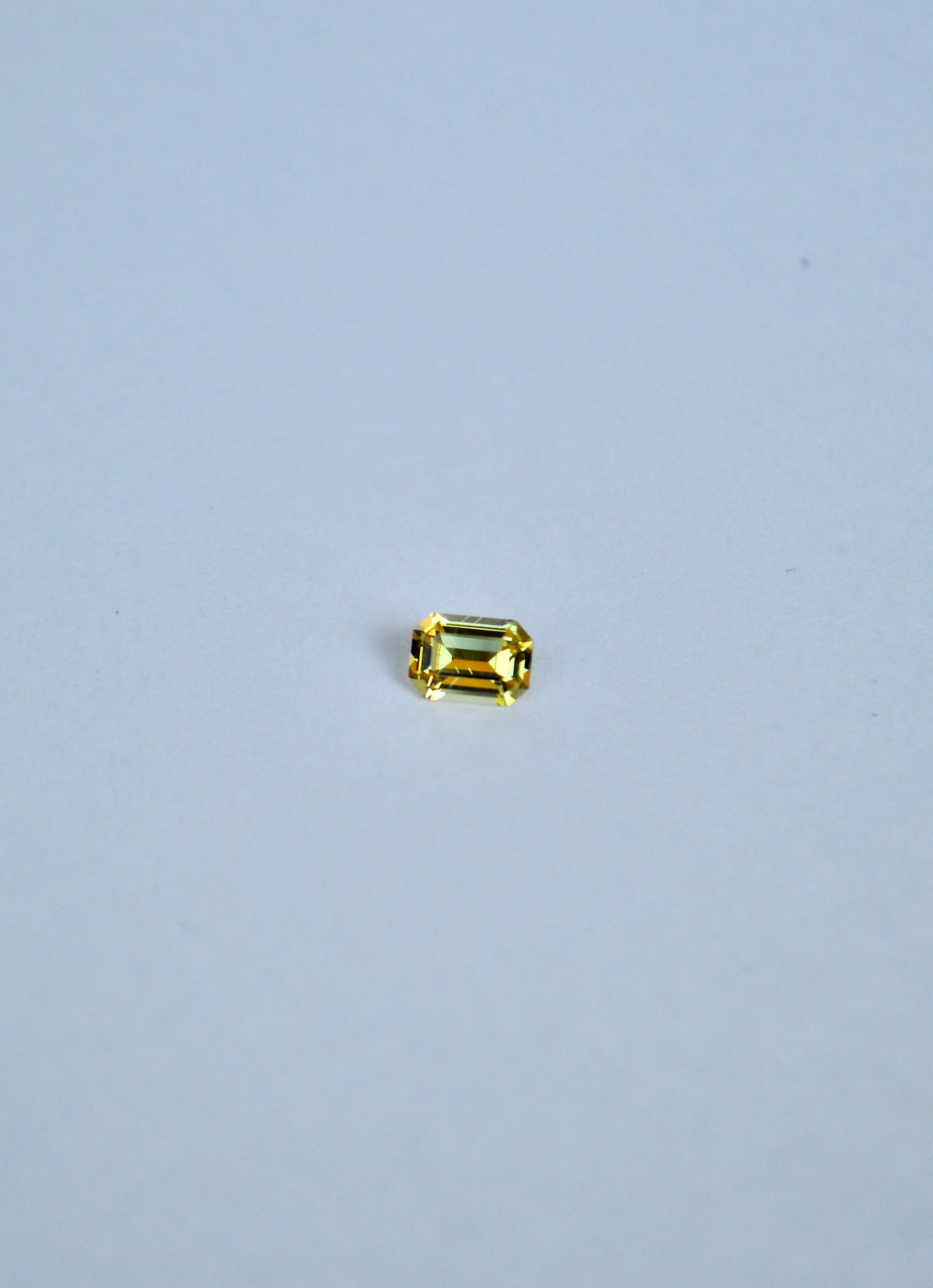 Loose yellow emerald cut Australian sapphire