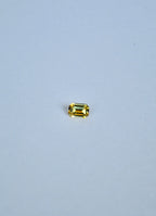 Loose yellow emerald cut Australian sapphire