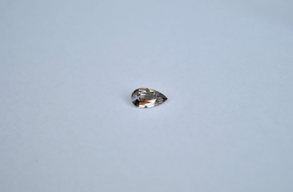 Loose champagne pear shaped zircon