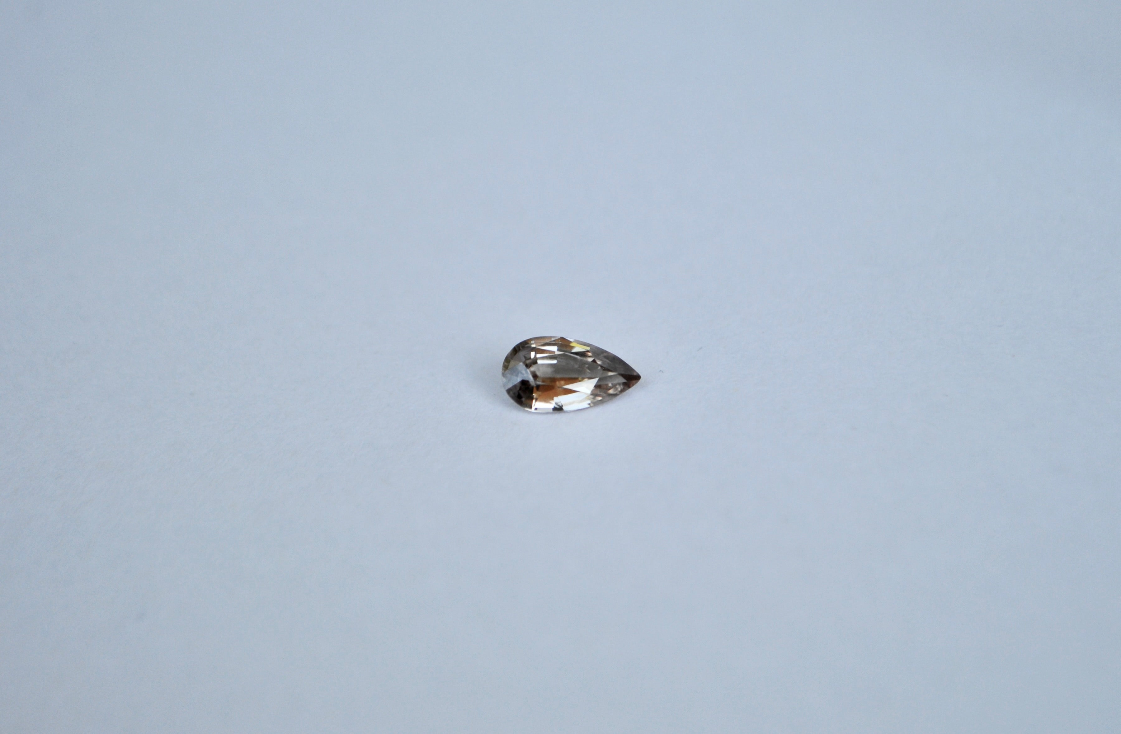 Loose champagne pear shaped zircon
