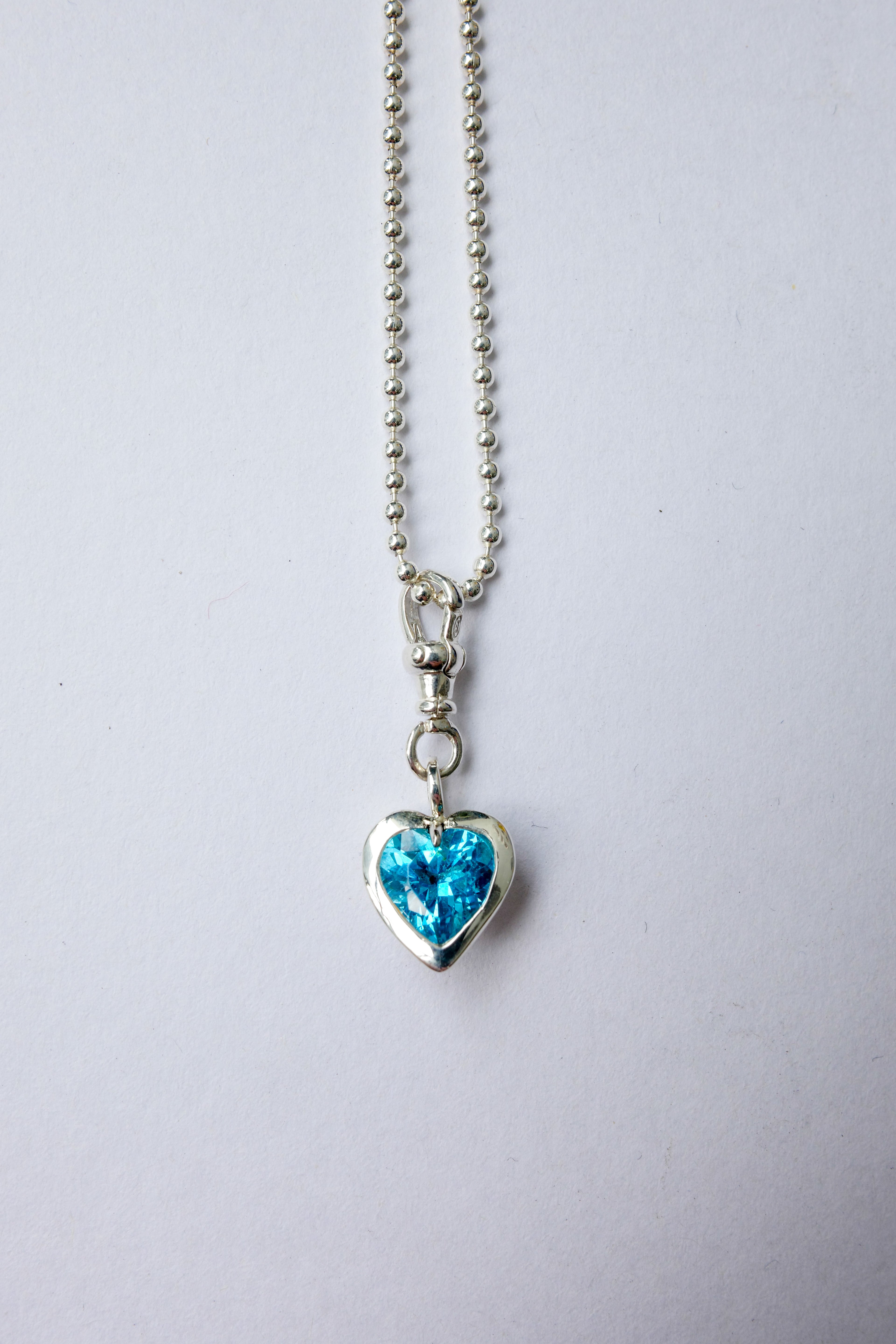 Votive Pendant: Swiss Blue Topaz